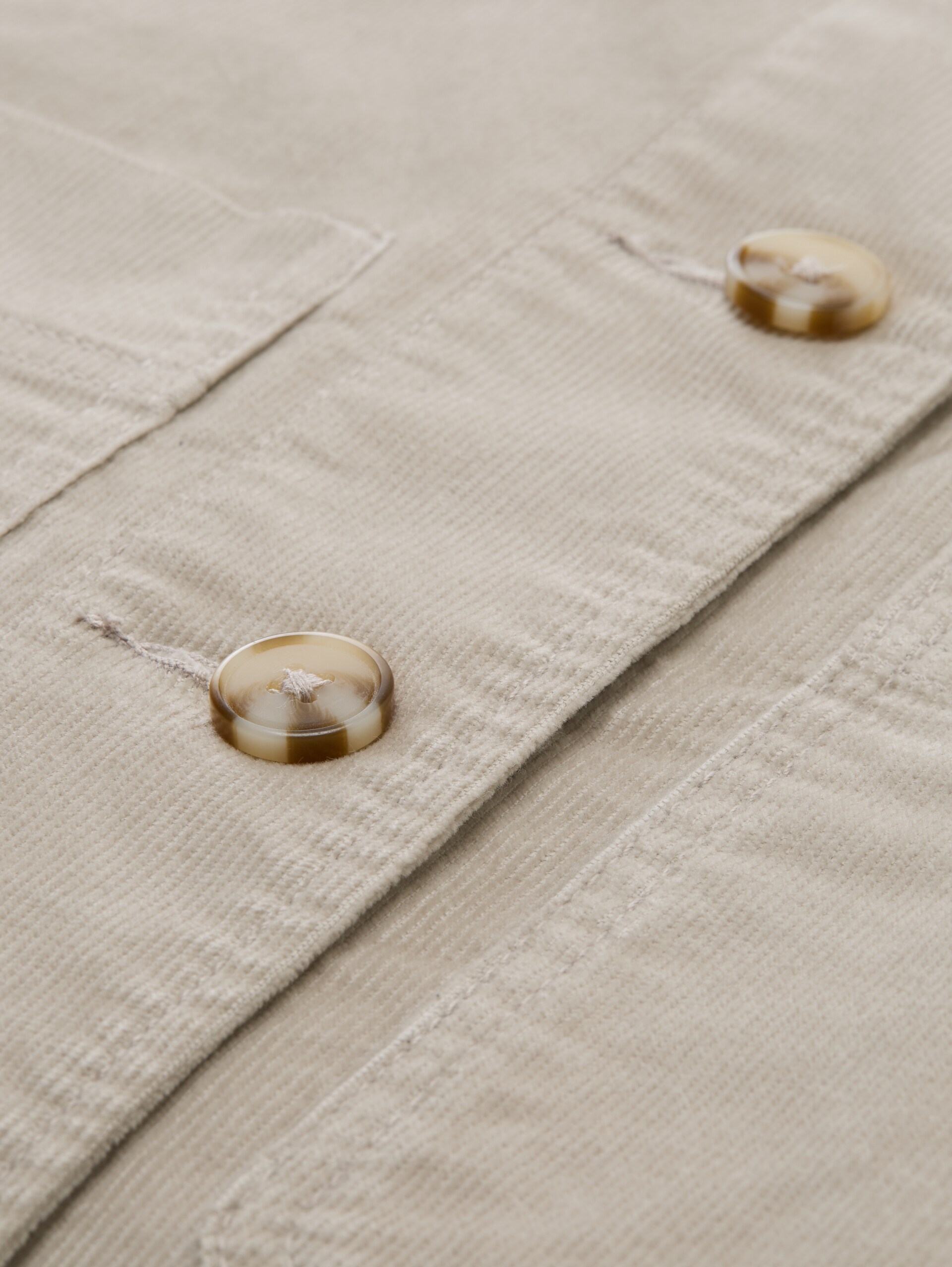 Oversize Cordjacke - soft taupe grey
