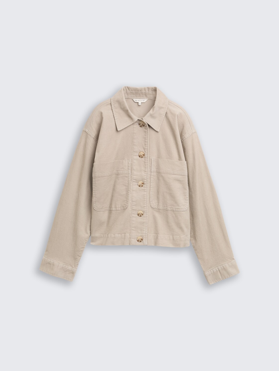 Oversize Cordjacke - soft taupe grey