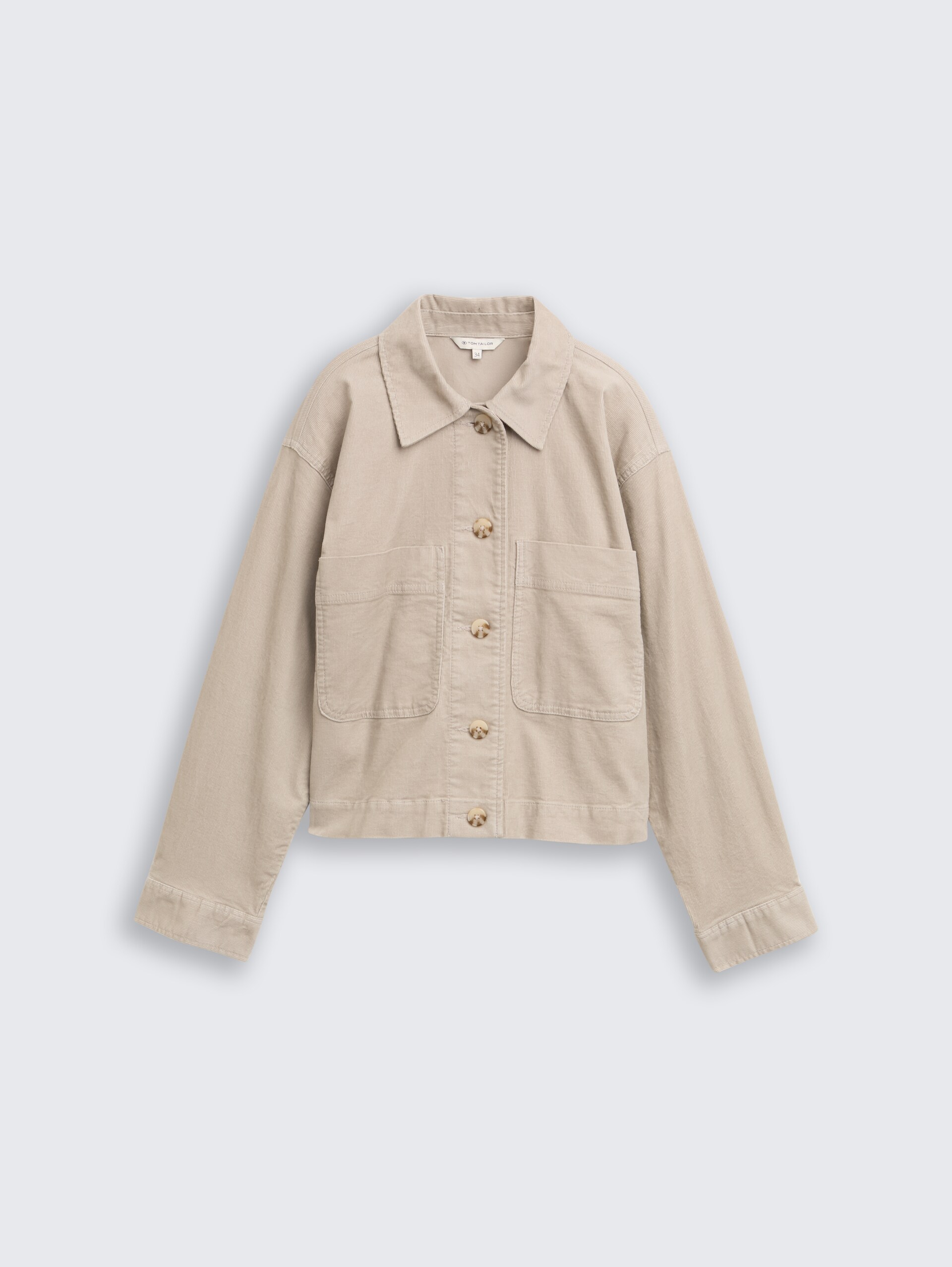 Oversize Cordjacke - soft taupe grey