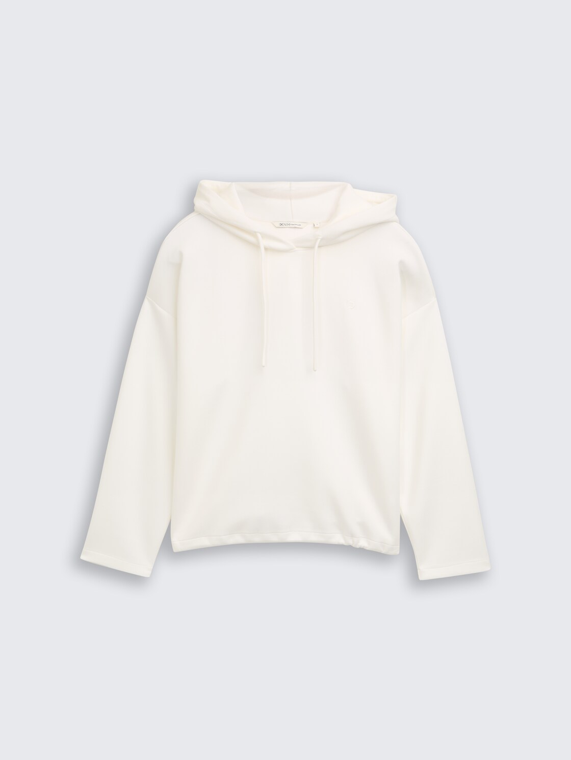 Loose Fit Scuba Hoodie Sweatshirt - Whisper White - Vorder-Produkt-Ansicht