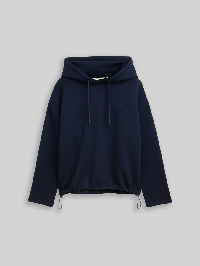 Loose fit scuba hoodie door Denim Female, sky captain blue