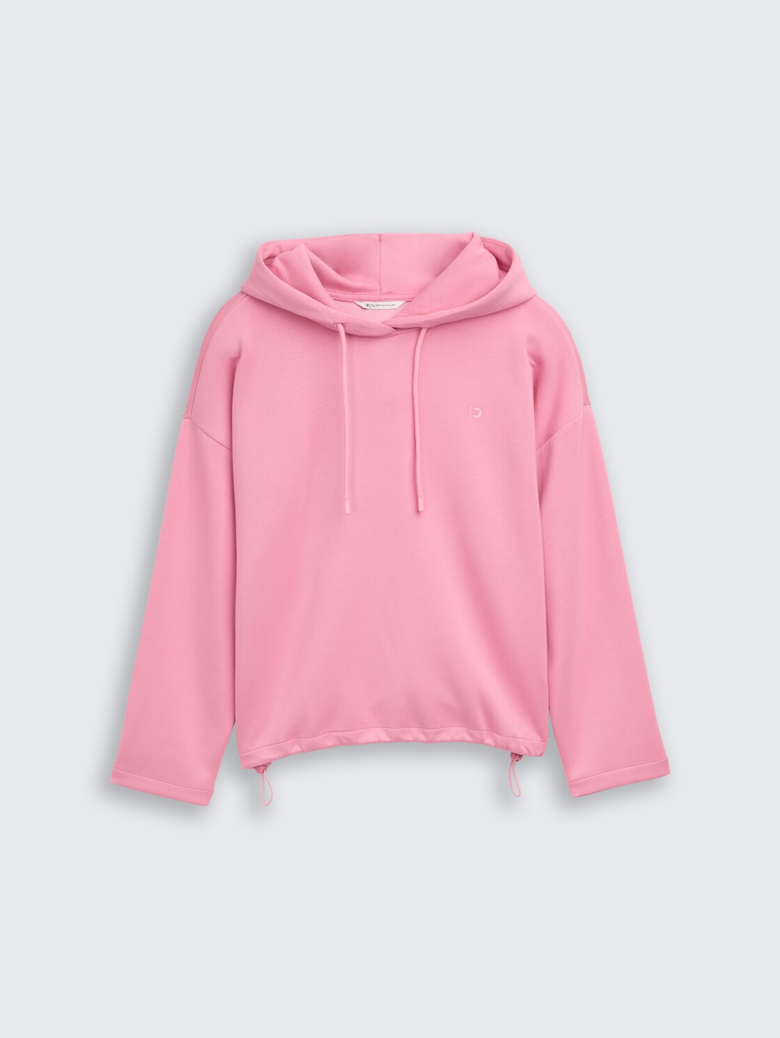 Loose Fit Scuba Hoodie Sweatshirt - Soft Blush Rose - Vorder-Produkt-Ansicht