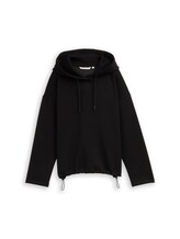 Nicht ausgewählt, Loose Fit Scuba Hoodie Sweatshirt von , schwarz