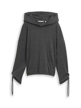 Ausgewählt, Loose Fit Langarmshirt mit Kapuze von Tom Tailor, grau