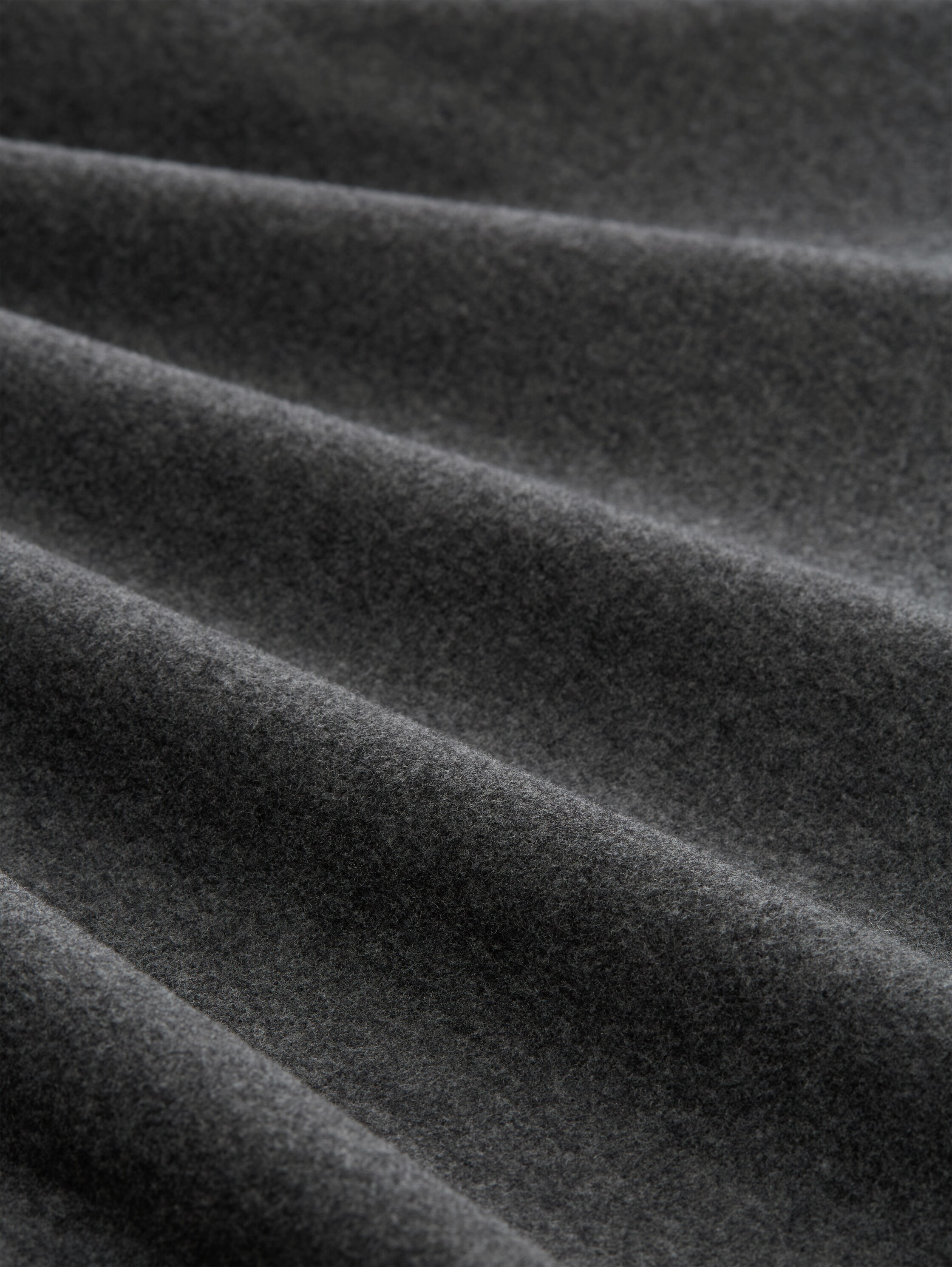 Loose Fit Langarmshirt mit Kapuze - Shale Grey Melange - Material-Ansicht