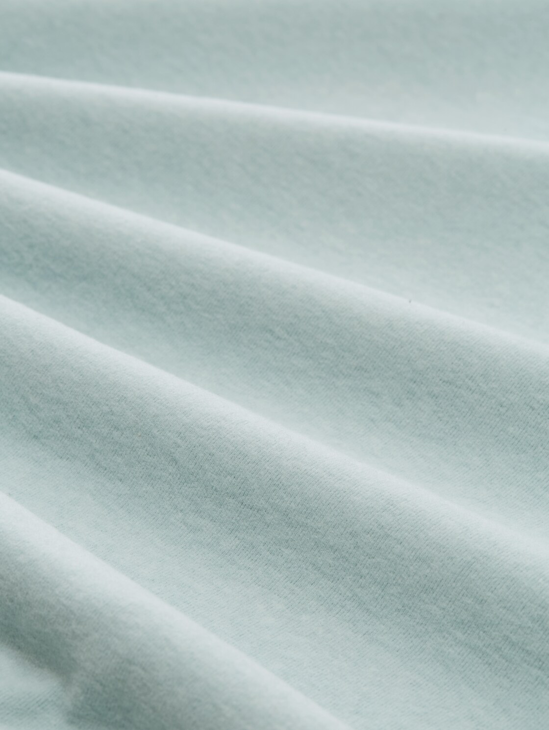 Loose Fit Langarmshirt mit Kapuze - Silver Cloud Blue Melange - Material-Ansicht