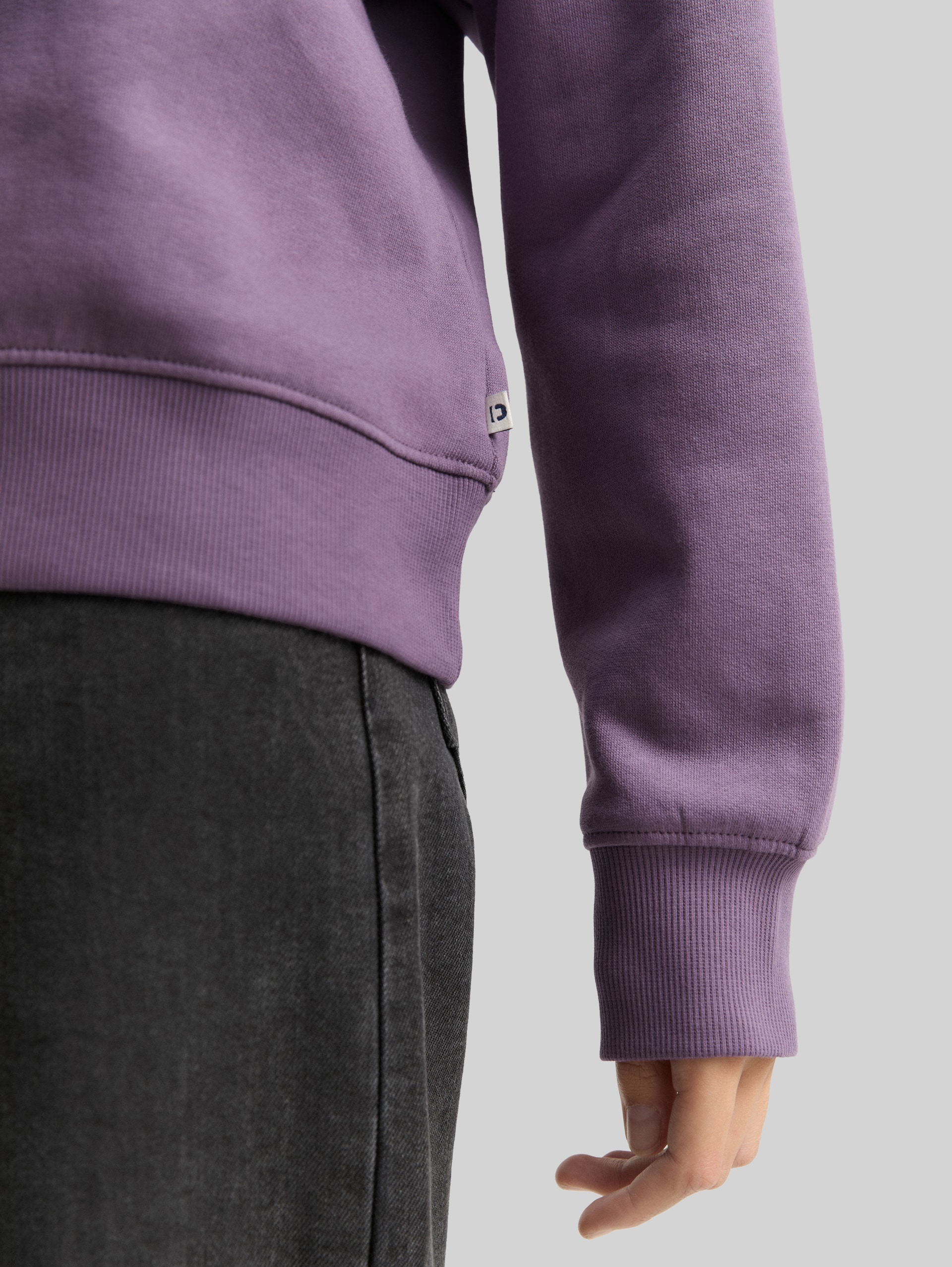 Loose Fit Sweatshirt - Lavender Herb - Detail-Model-Ansicht