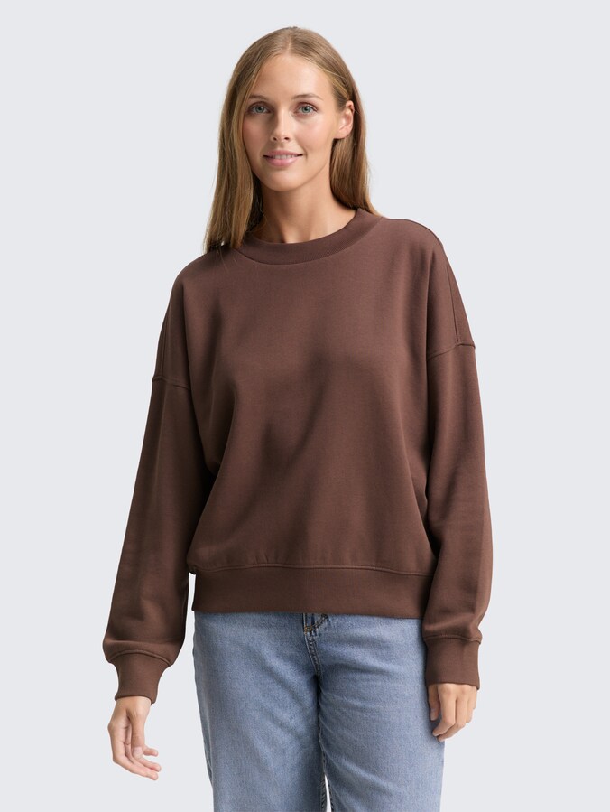 Loose Fit Sweatshirt von Denim Female, soft chocolate brown