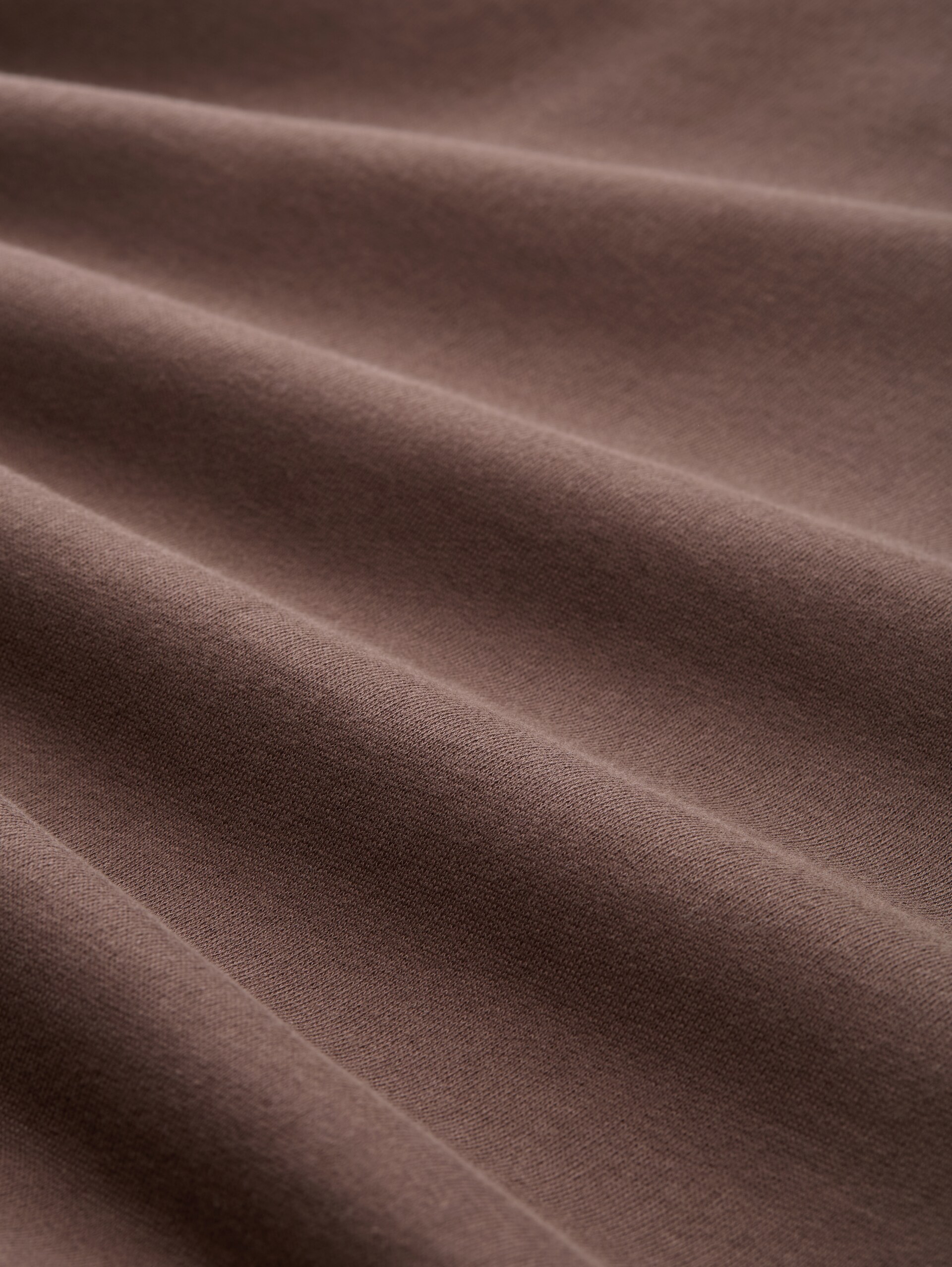 Loose fit sweatshirt - soft chocolate brown - Materiaalweergave