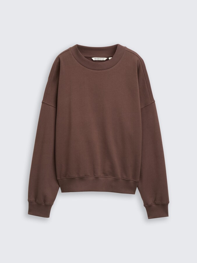 Loose Fit Sweatshirt von Denim Female, soft chocolate brown