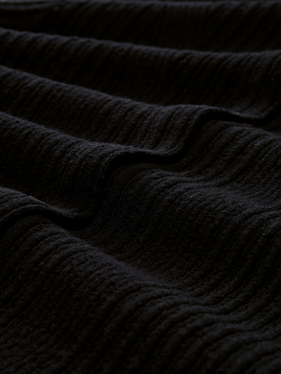 Cardigan mit Rippstruktur - deep black - Material-Ansicht