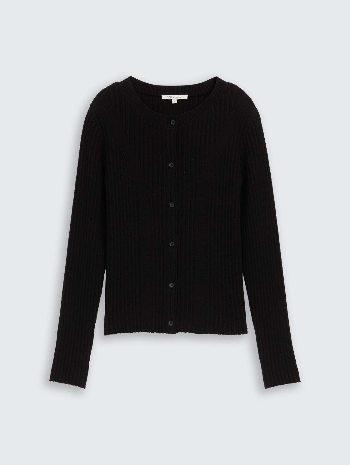 Cardigan mit Rippstruktur - deep black