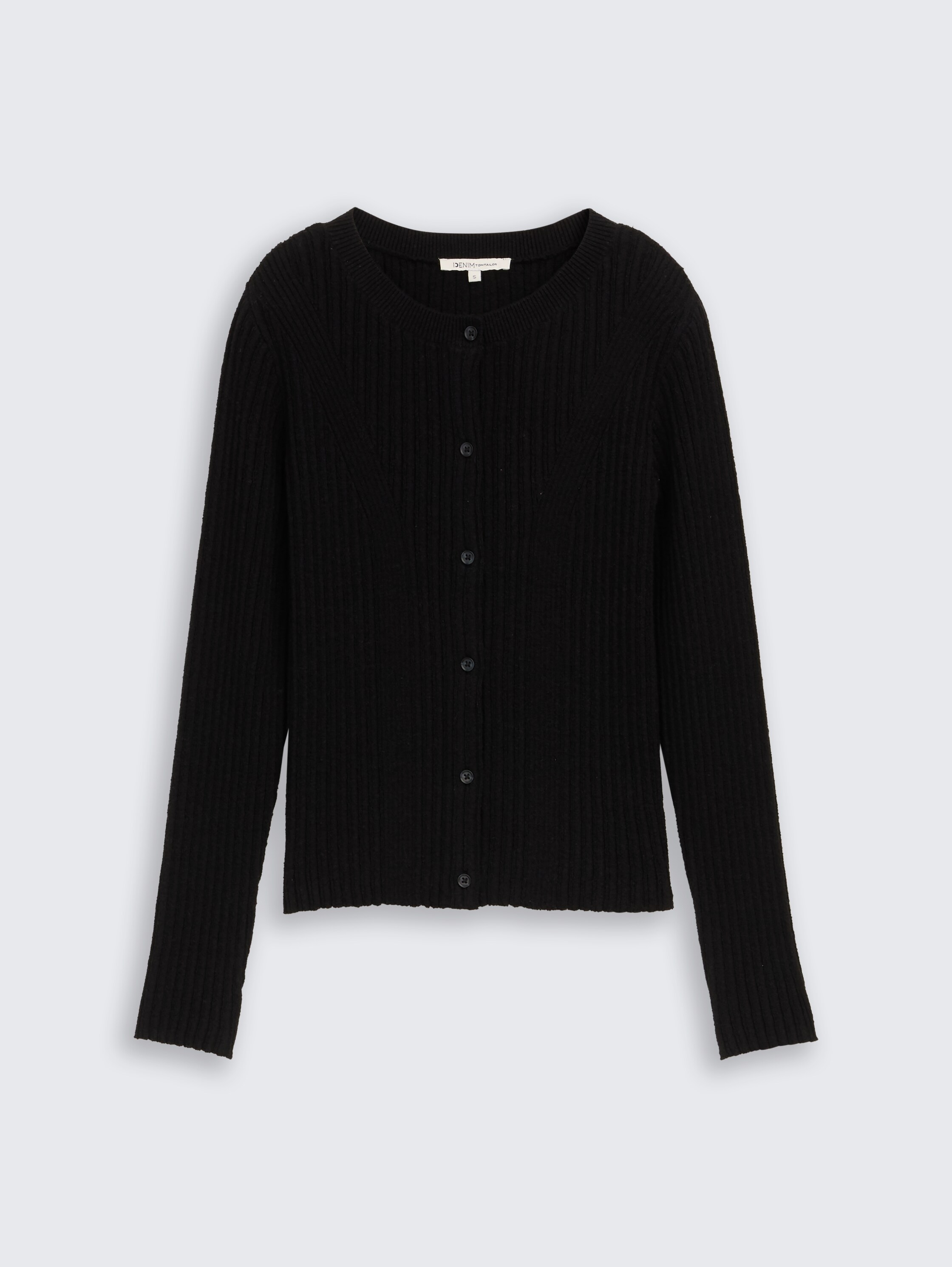 Cardigan mit Rippstruktur - deep_black_1 - 