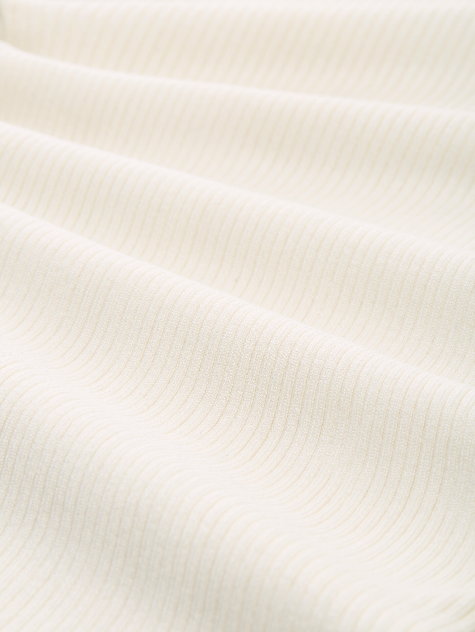 Ripp Rollkragenpullover - off white - Material-Ansicht