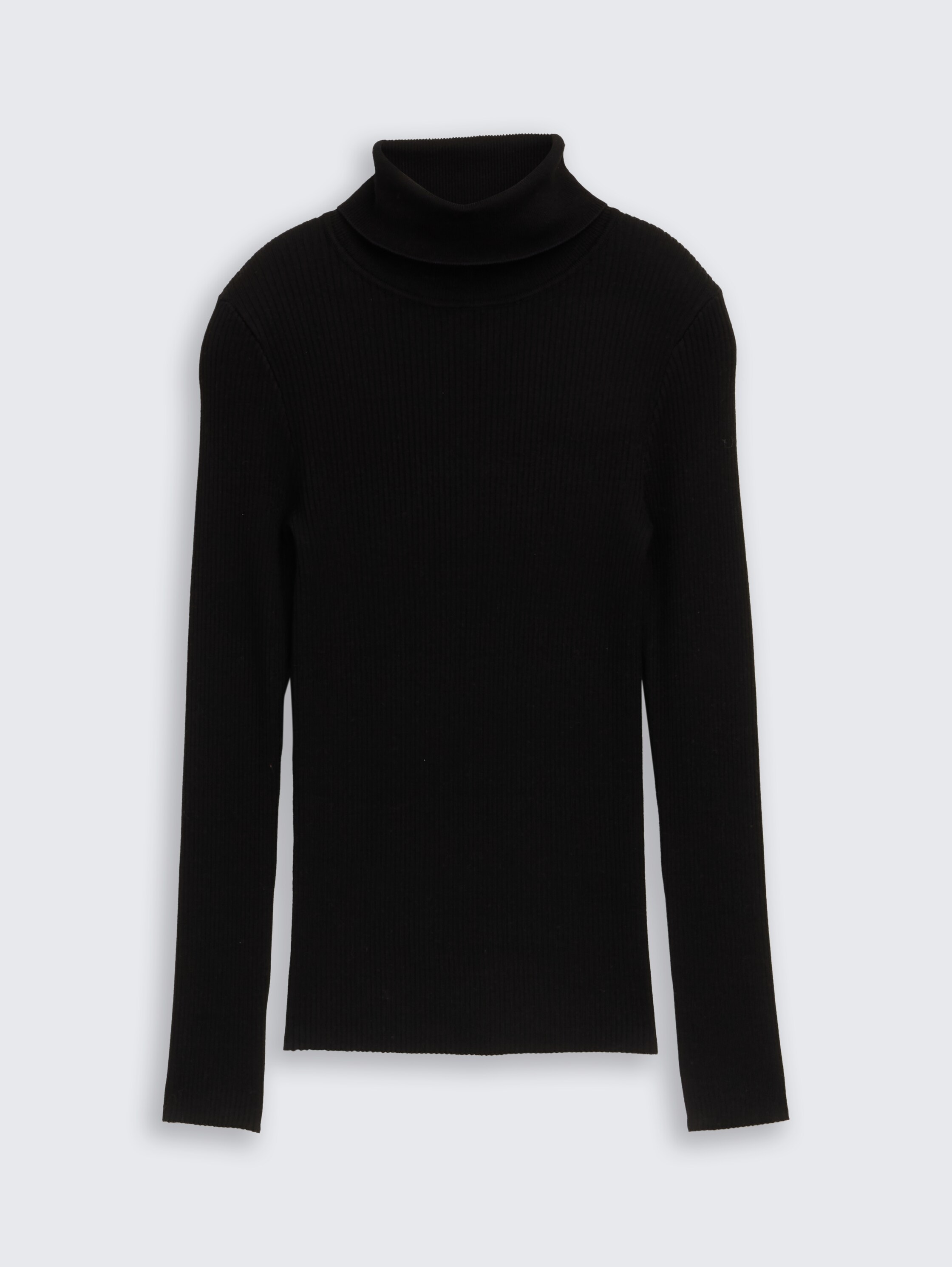 Ribbed turtleneck jumper - deep_black_1 - 