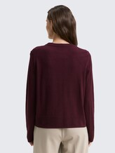 Pull en tricot avec cachemire - Dark Red Mélange