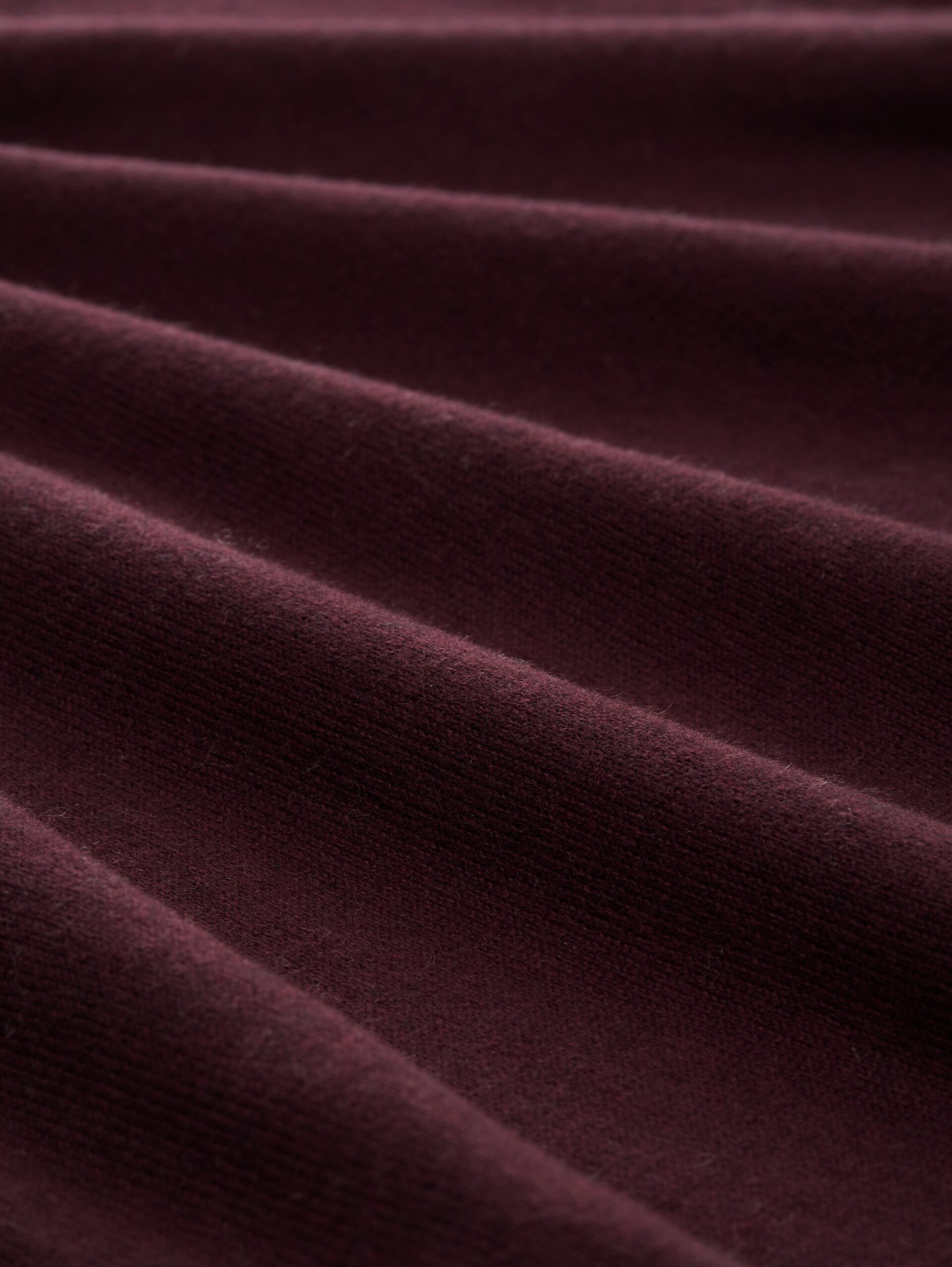 Knitted jumper with cashmere blend - Dark Red Mélange - Material view