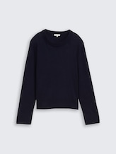 Pull en tricot avec cachemire - Knitted Navy Melange