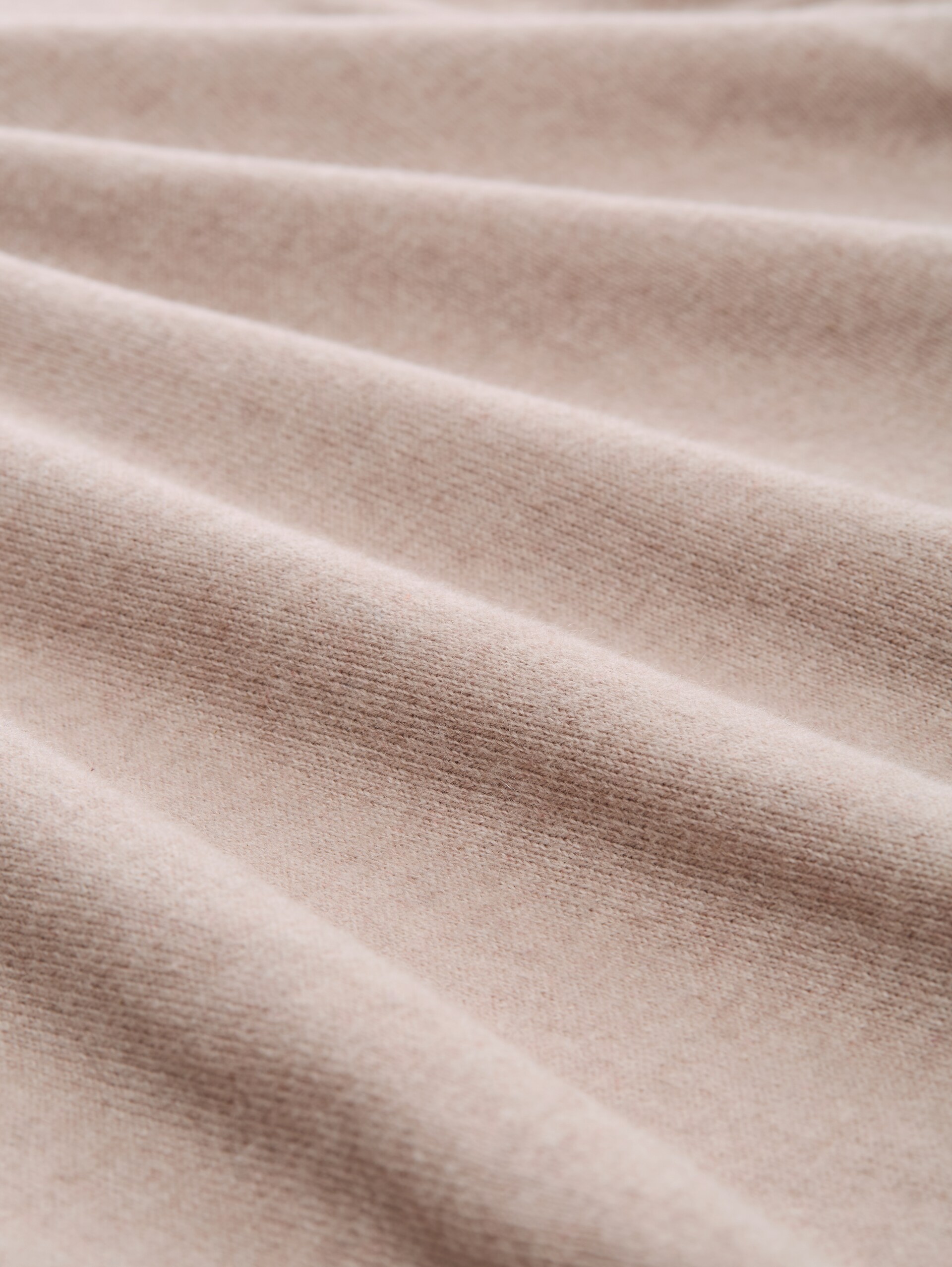 Knitted jumper with cashmere blend - soft taupe melange - Material view