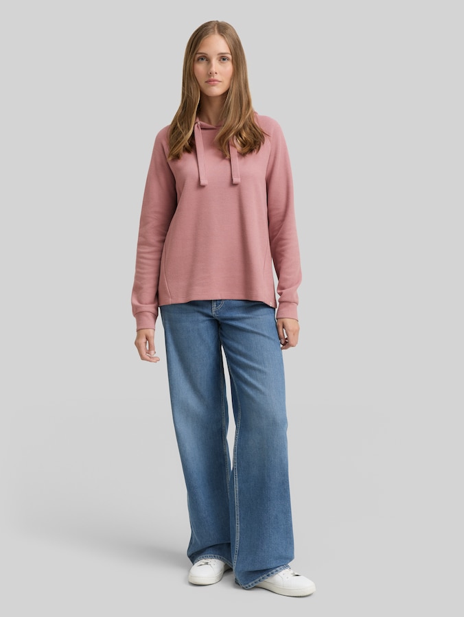 Loose Fit Hoodie Sweatshirt von Denim Female, Antique Rose