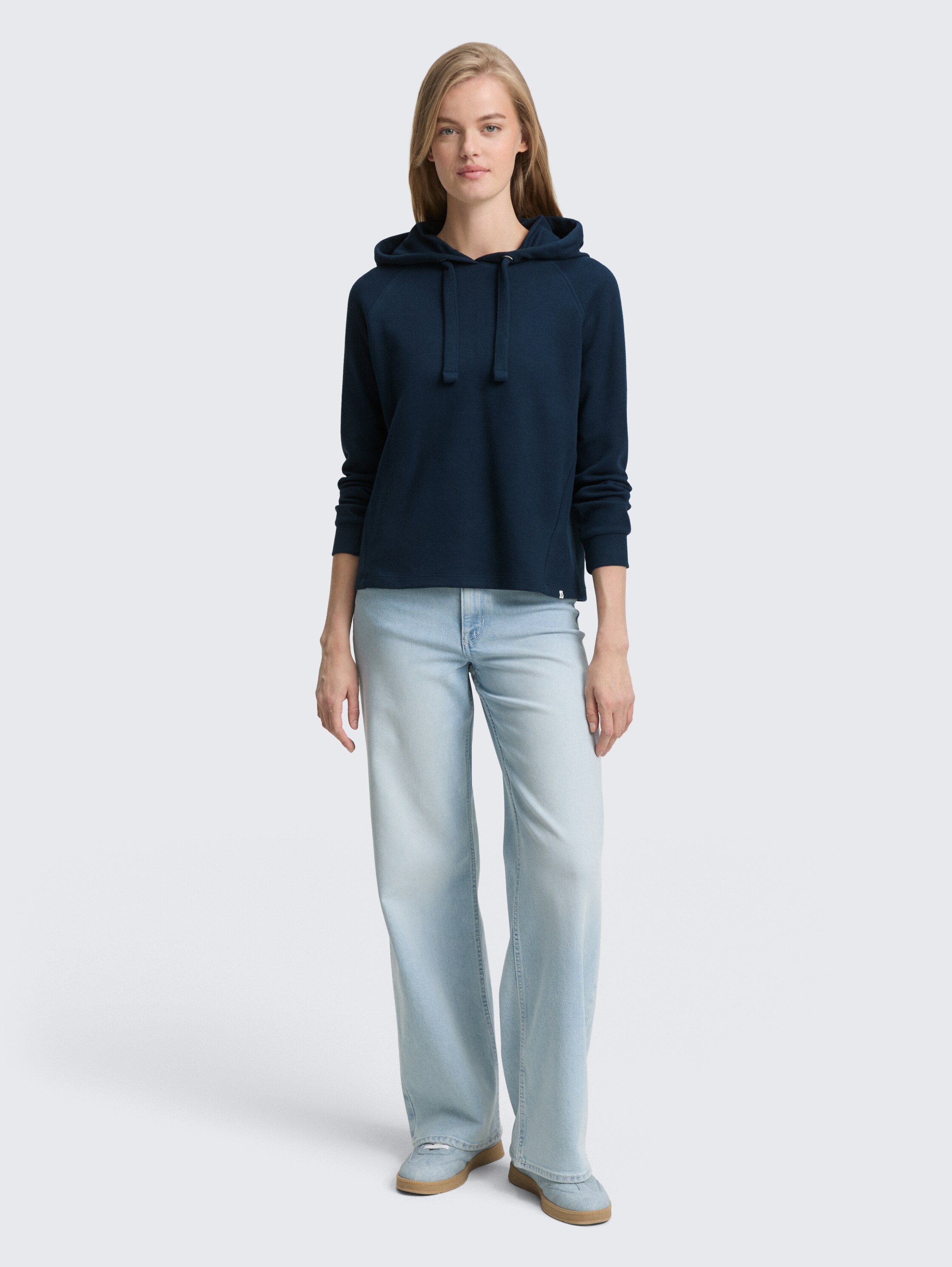 Loose Fit Hoodie Sweatshirt - dark_sea_petrol - 