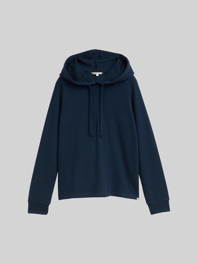 Loose fit hoodie sweatshirt by Denim Female, dark sea petrol
