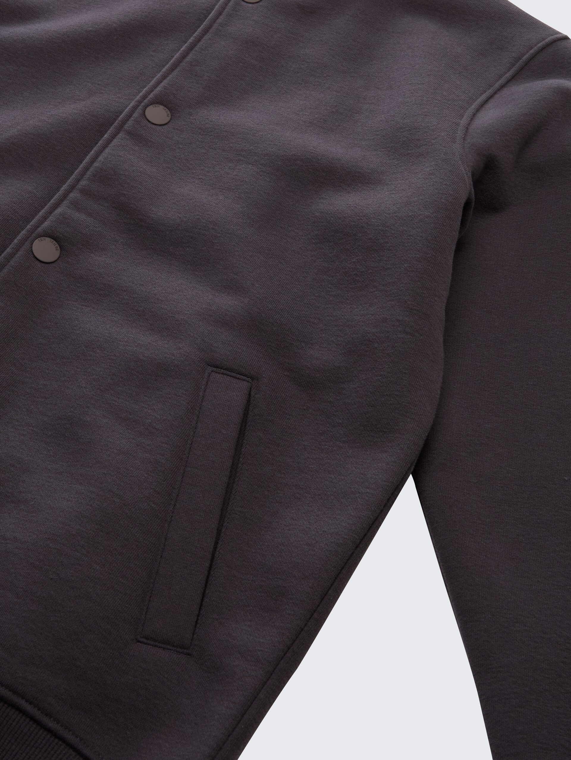 College Sweatjacke - coal grey - Detail-Model-Ansicht