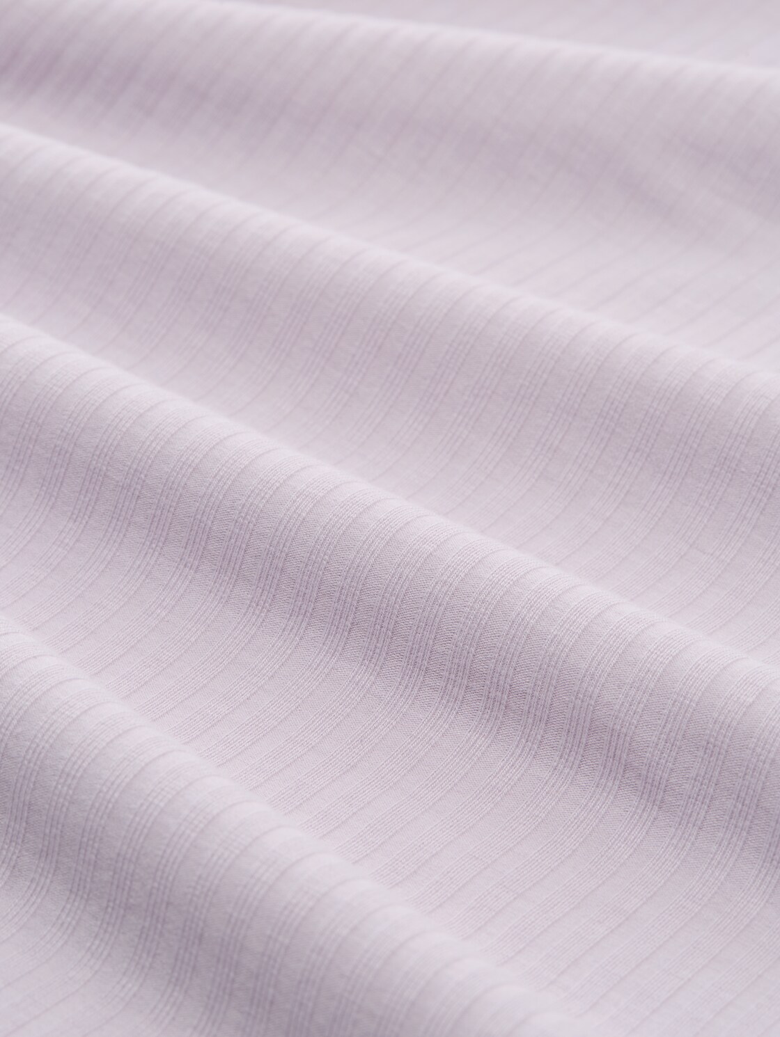 Ripp Langarmshirt mit Stehkragen - lilac fog - Material-Ansicht