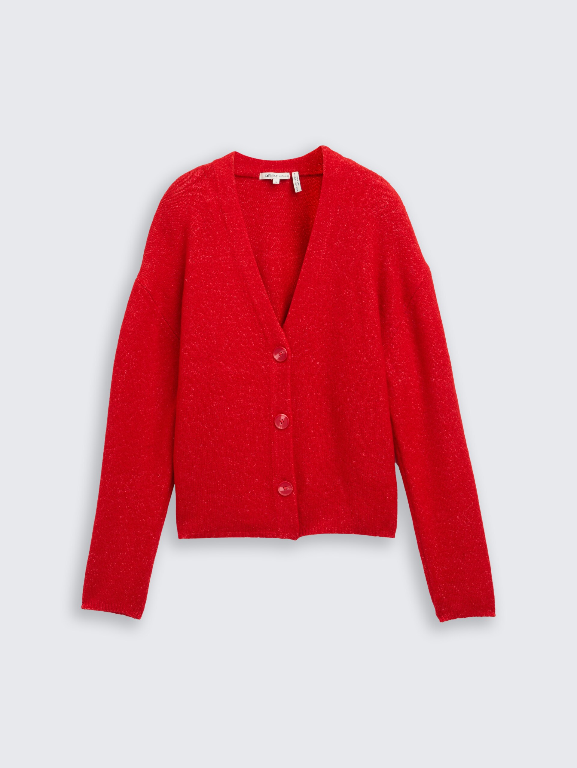 Cardigan mit V-Ausschnitt - brilliant red