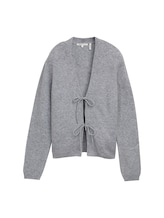 Geselecteerd, Vest met strikdetails door Tom Tailor, grauw