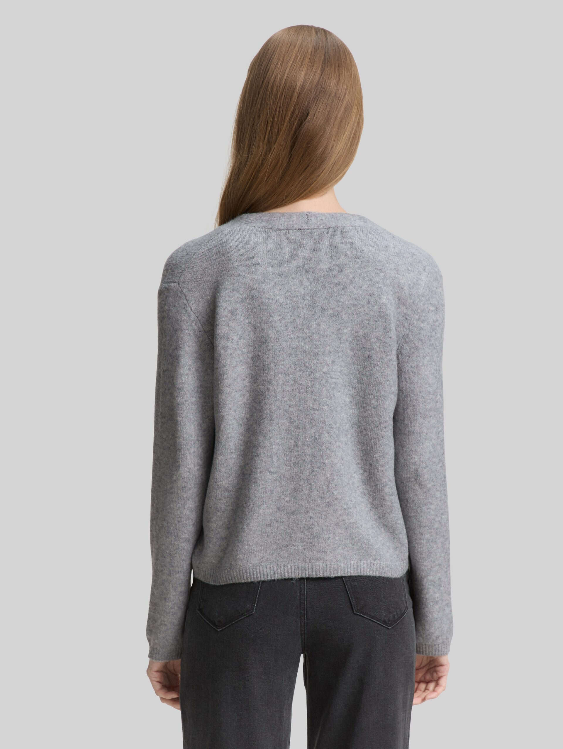 Vest met strikdetails - Cement Grey Mélange