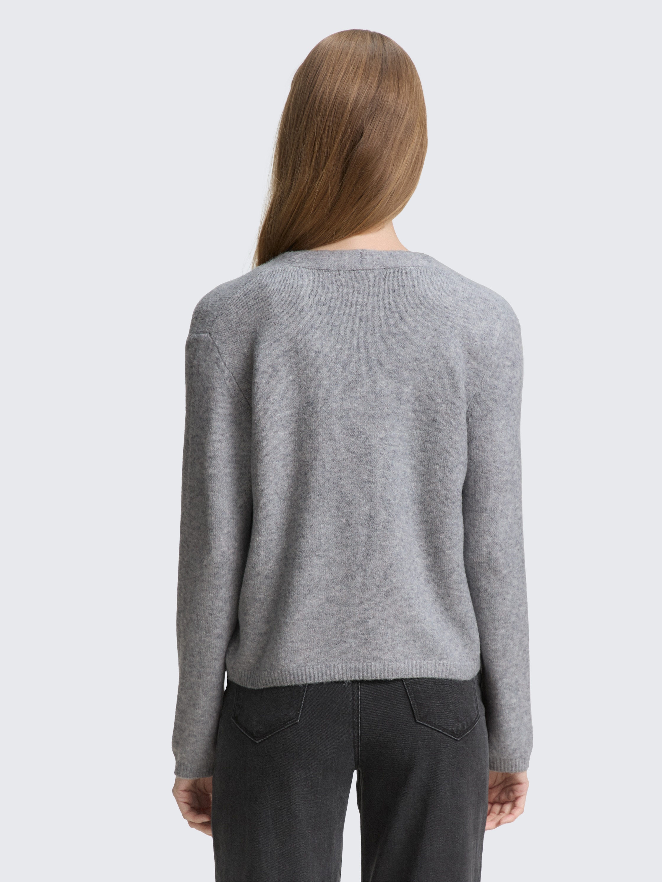 Vest met strikdetails - cement_grey_mlange - 