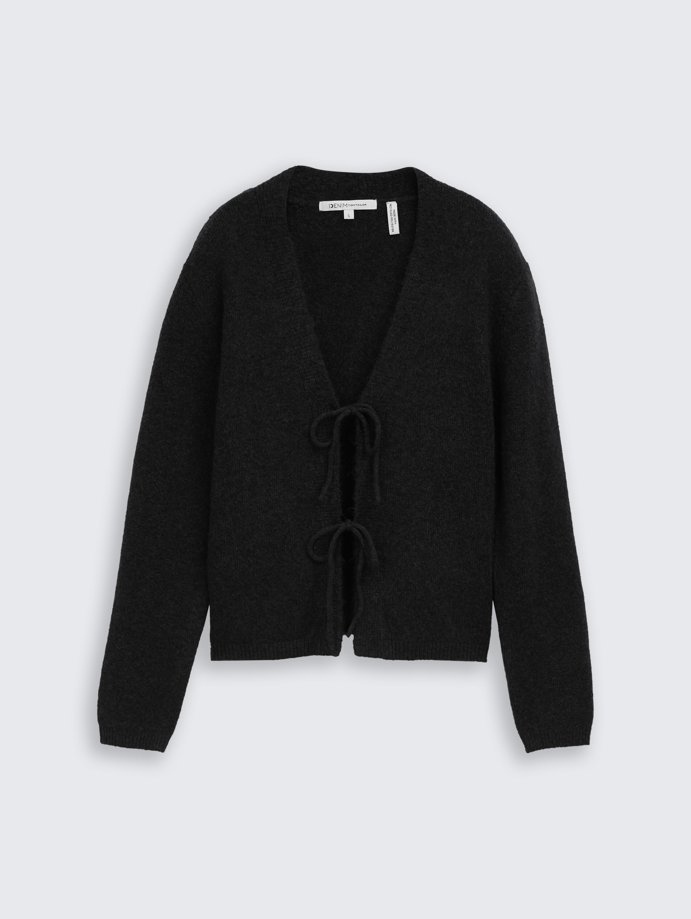 Cardigan mit Schleifen-Details - deep black