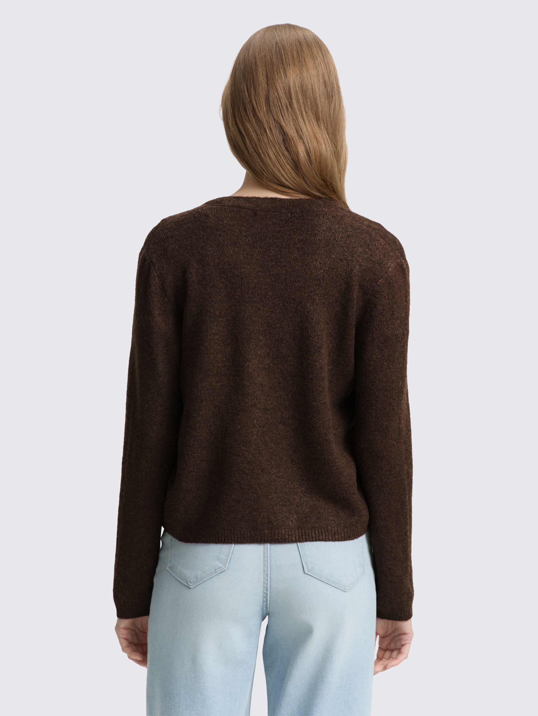 Cardigan mit Schleifen-Details - chocolate_brown_melange - 