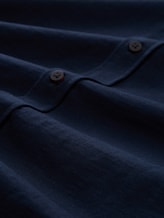 Regular Fit Kurzarmhemd aus Baumwolle - sky captain blue - Material-Ansicht