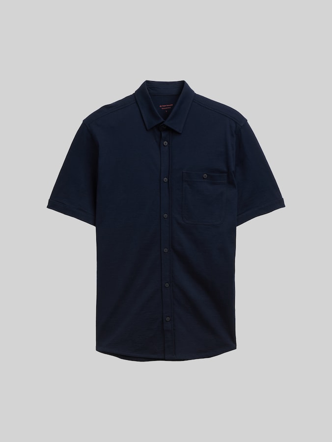 Regular Fit Kurzarmhemd aus Baumwolle von Men, sky captain blue