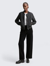 Pantalon droit en scuba - deep black - Vue de face du modèle
