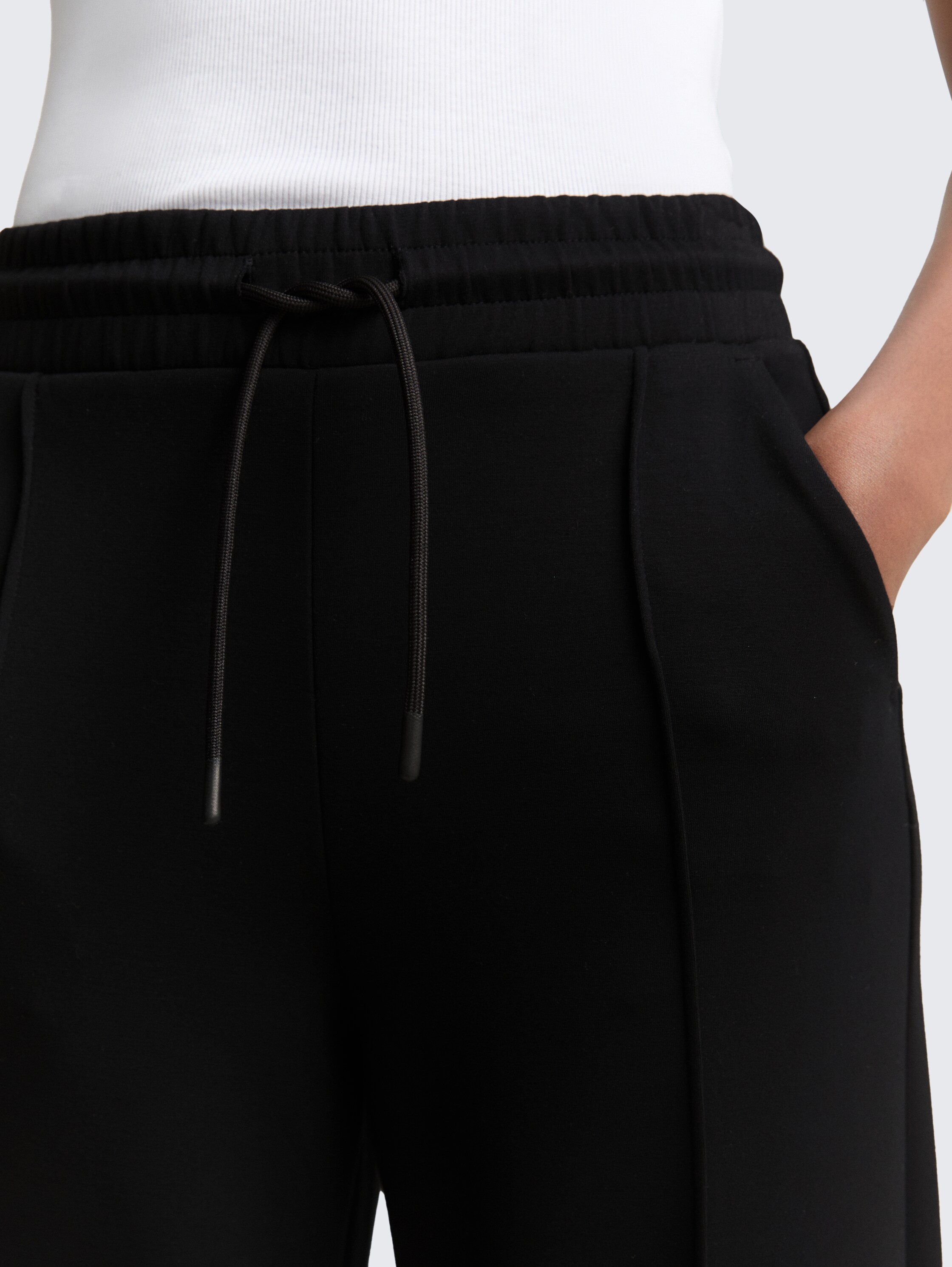 Straight Scuba Trousers - deep_black_1 - 