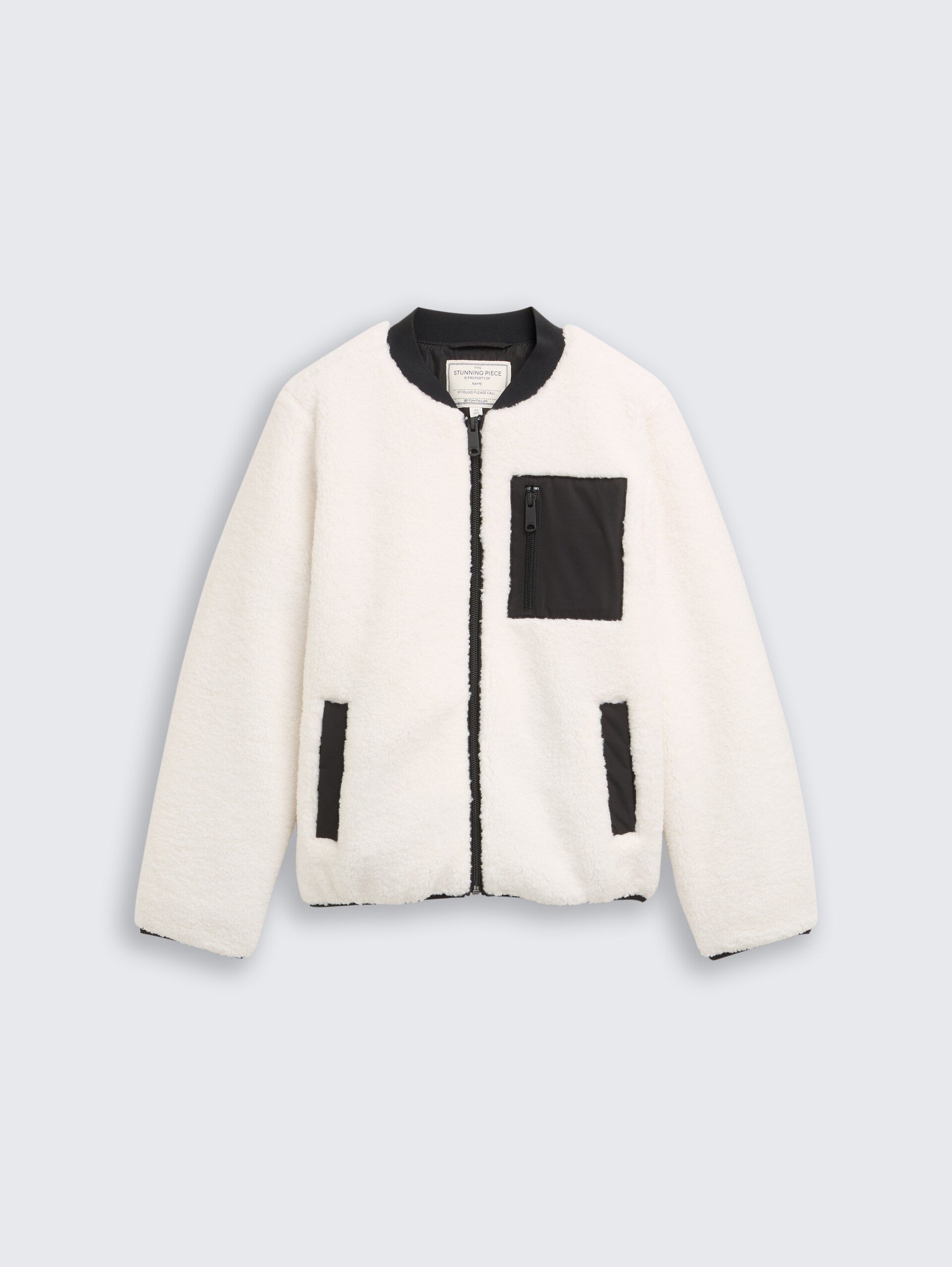 Teddy Bomberjacke - light cream beige - Vorder-Produkt-Ansicht