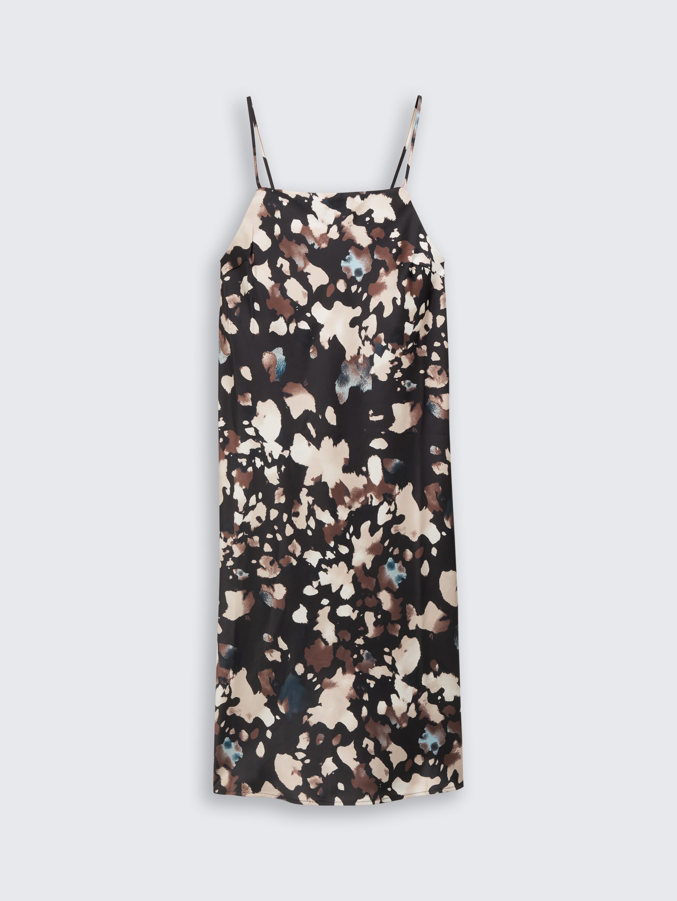 Satin Midi-Kleid mit Muster - abstract_print - 