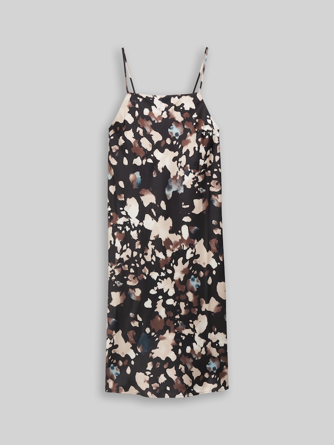 Satijnen midi-jurk met patroon door Denim Female, abstract print