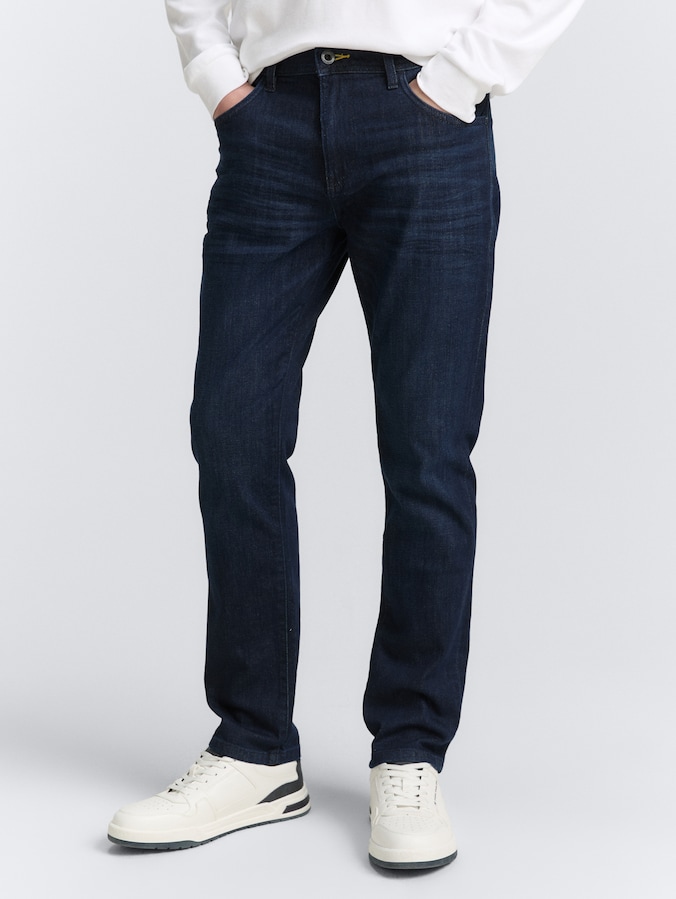 TTJOSH REGULAR SLIM Jeans von Men, Clean Rinsed Blue Denim