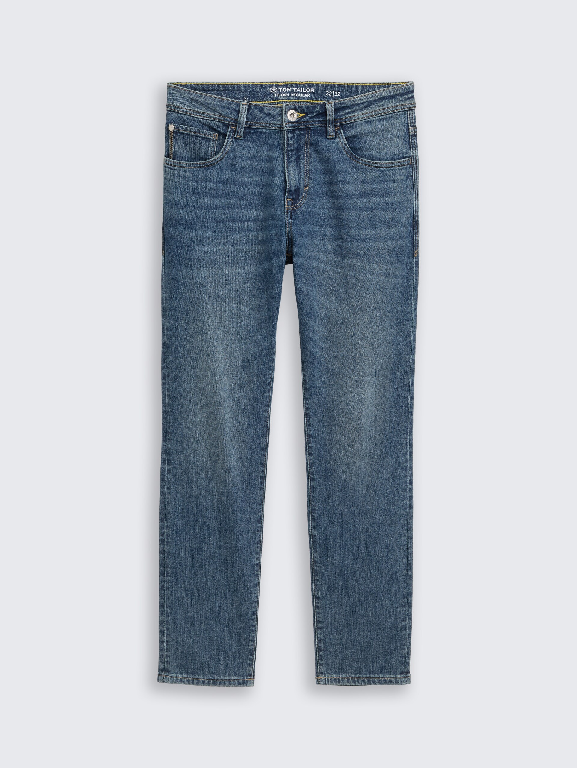 TTJOSH REGULAR SLIM Jeans - Used Mid Stone Blue Denim - Vorder-Produkt-Ansicht