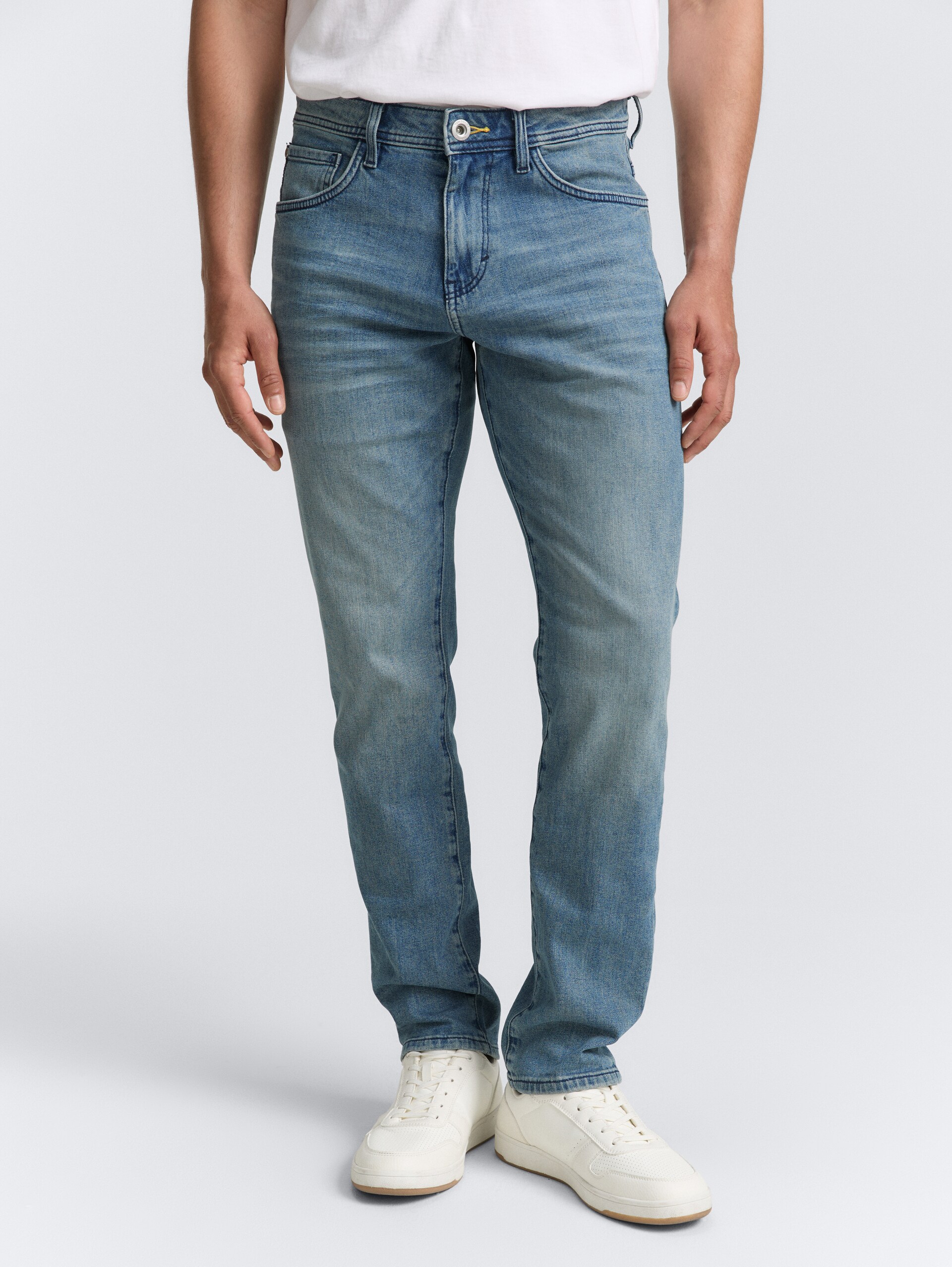 TTJOSH REGULAR SLIM Jeans - Stone Blue Denim - Découpe Vue de face du modèle