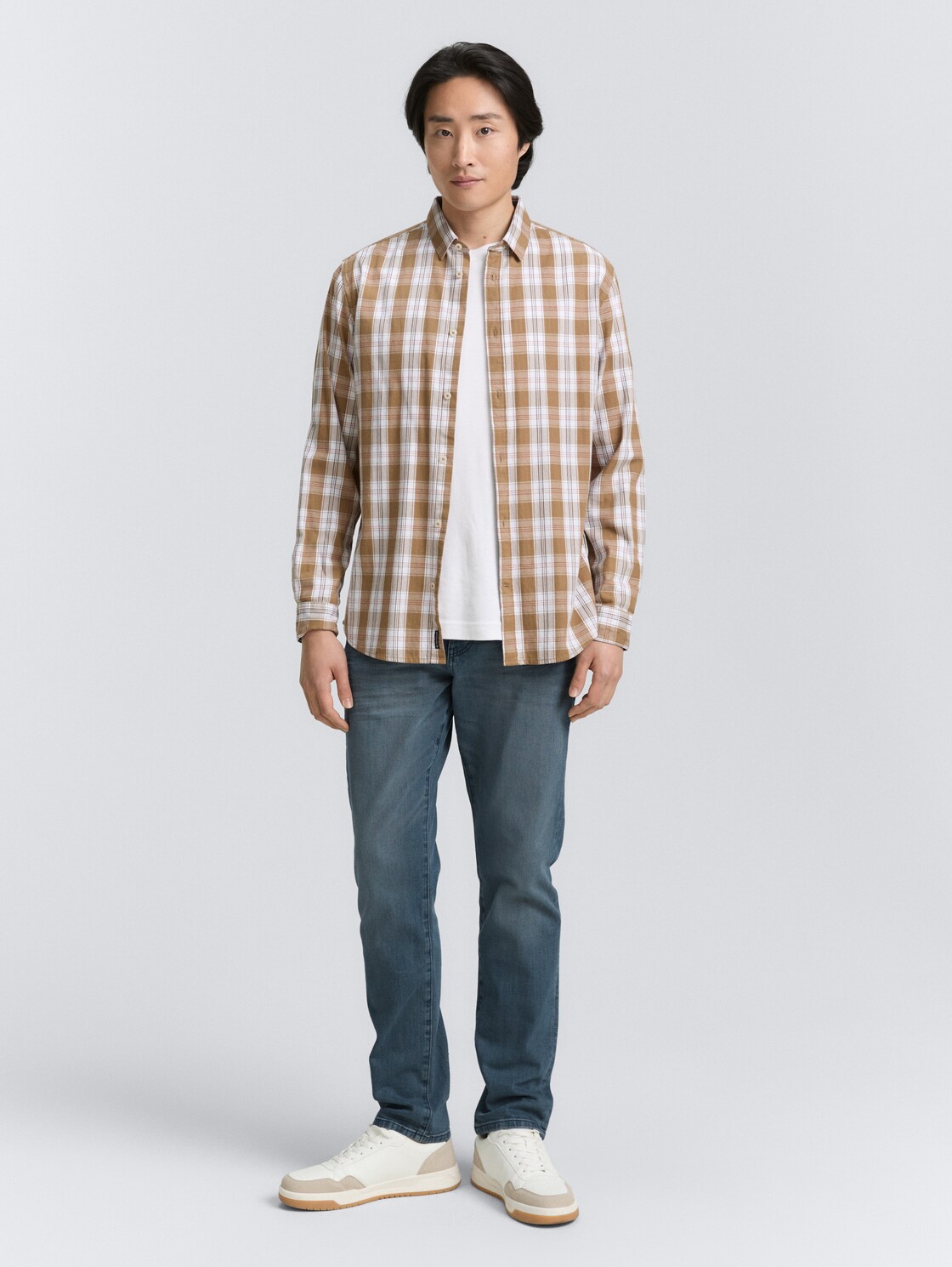 TTJOSH REGULAR SLIM Jeans - mid stone blue grey denim - Model-Vorderansicht