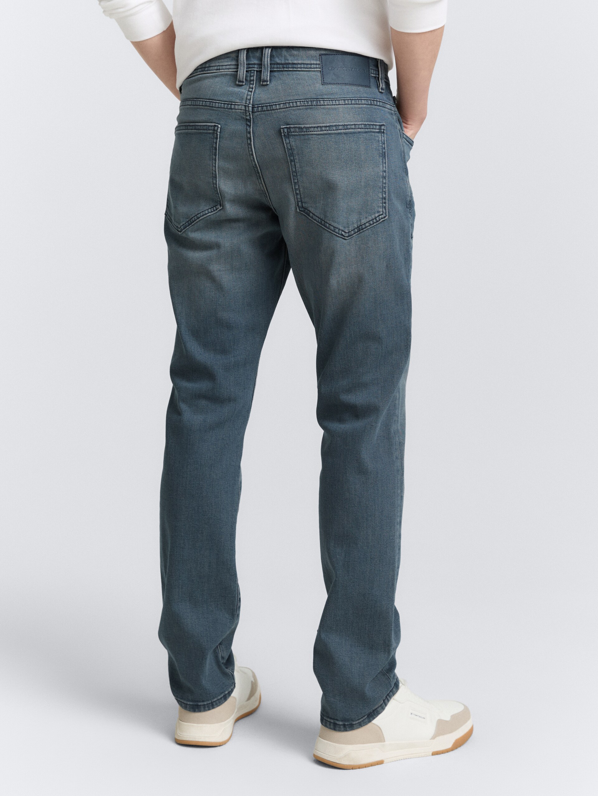 TTJOSH REGULAR SLIM Jeans - mid stone blue grey denim - Découpe Vue arrière du modèle