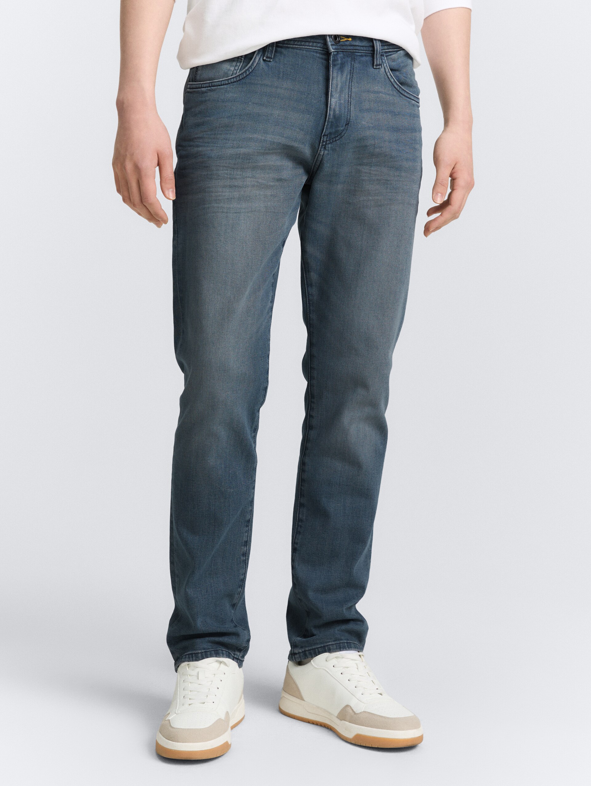 TTJOSH REGULAR SLIM Jeans - mid stone blue grey denim - Découpe Vue de face du modèle