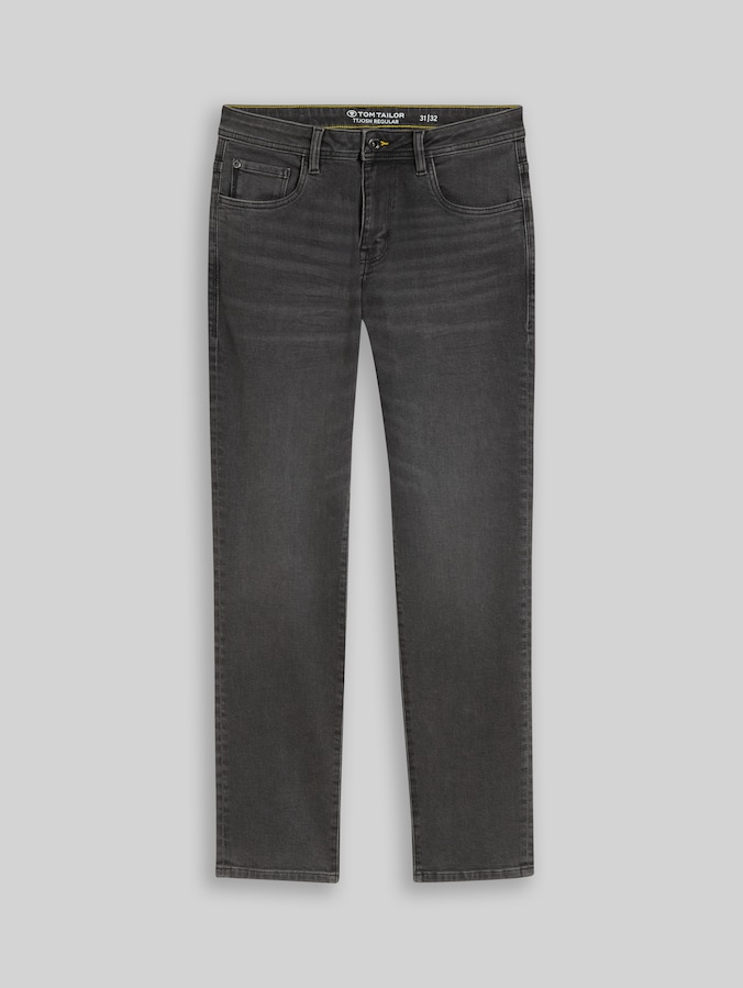 TTJOSH REGULAR SLIM Jeans von Men, used dark stone grey denim