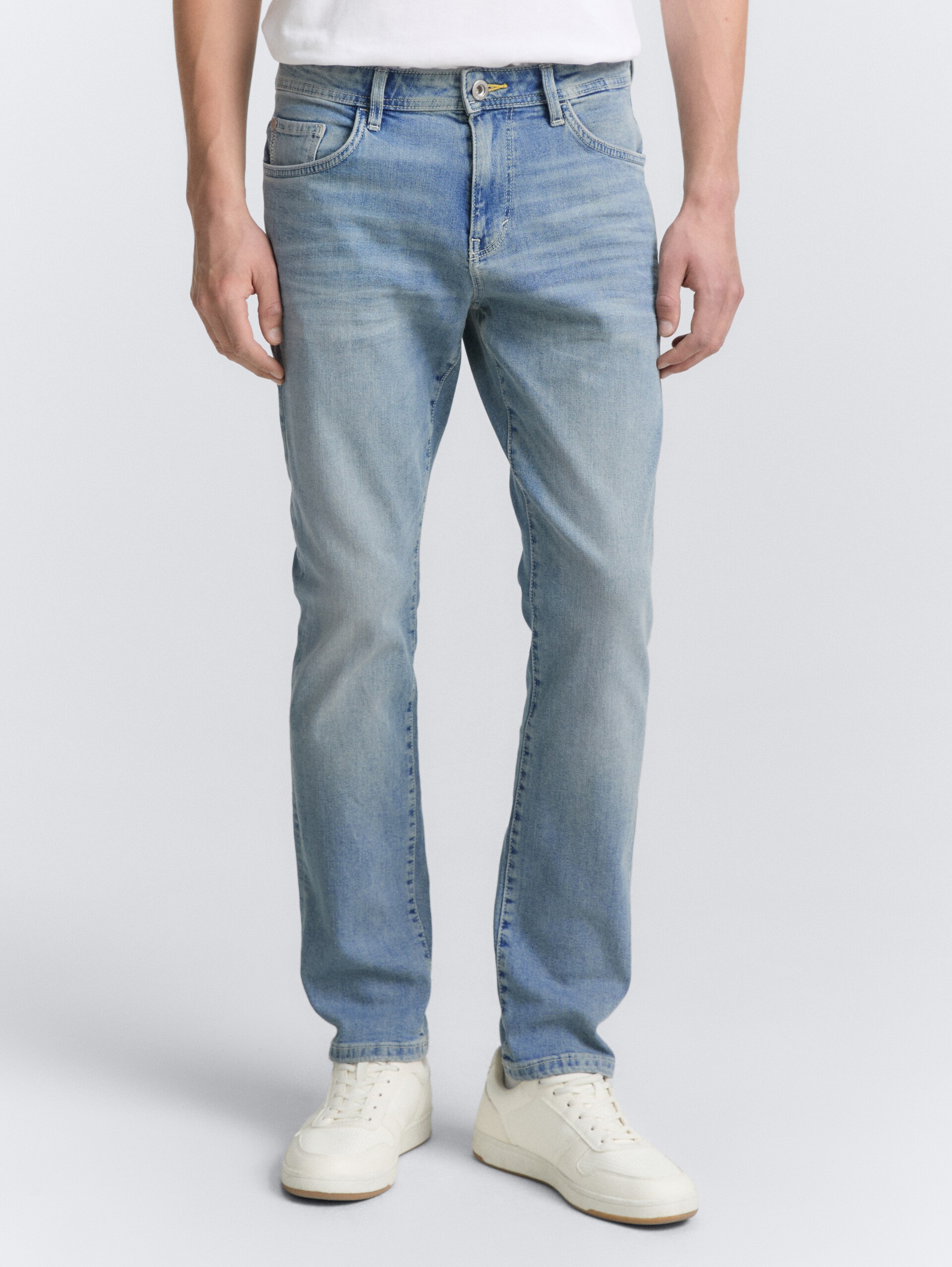 TTJOSH REGULAR SLIM Jeans - stone wash denim - Découpe Vue de face du modèle