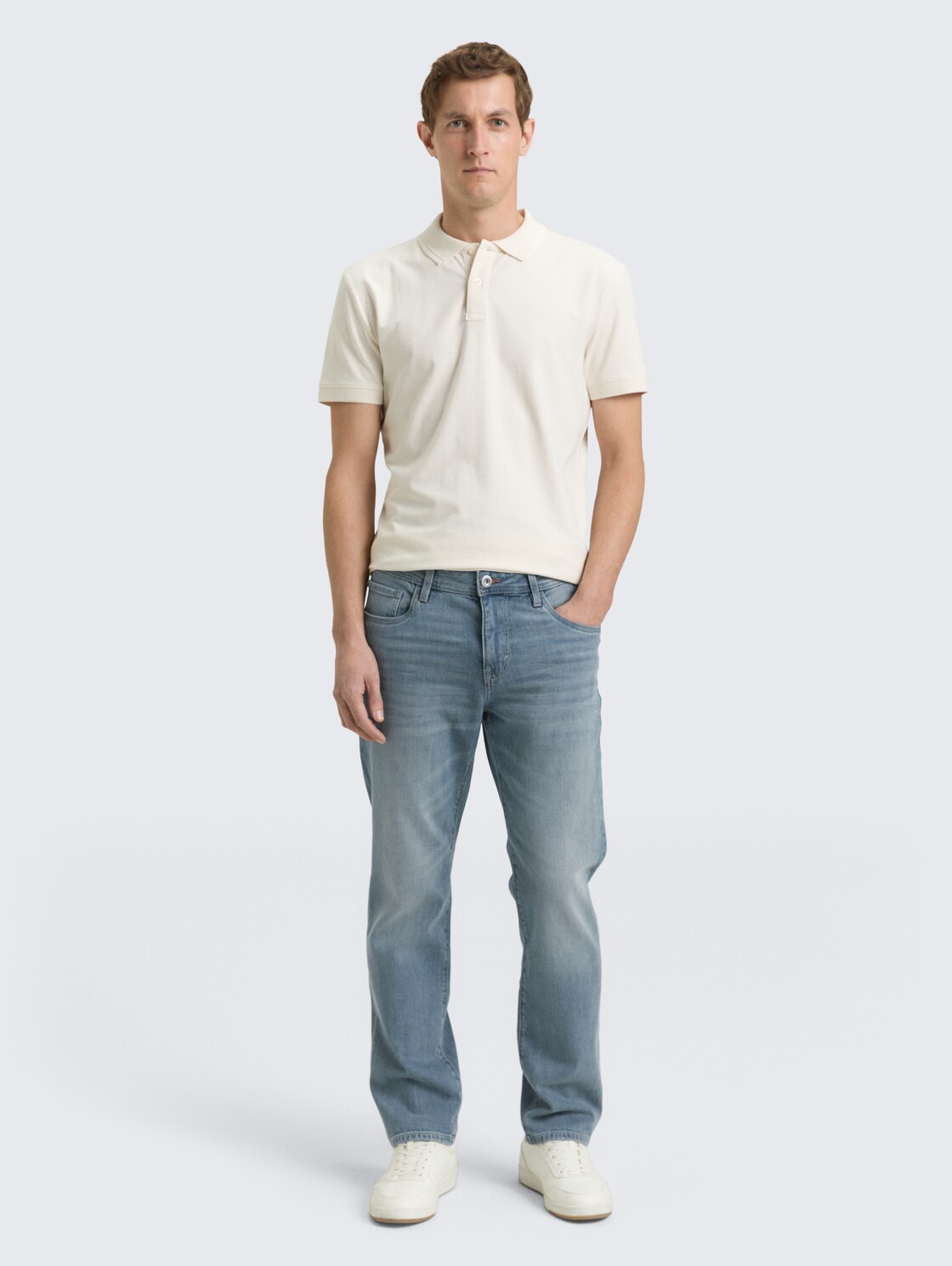 TTMARVIN STRAIGHT Jeans mit Stretch - light stone blue grey denim - Model-Vorderansicht